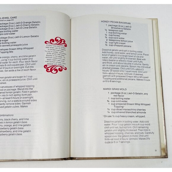 The New Joys Of Jell-o Gelatin Dessert Recipe Book Cookbook 2nd Ed 1974 HC - Picture 3 of 6